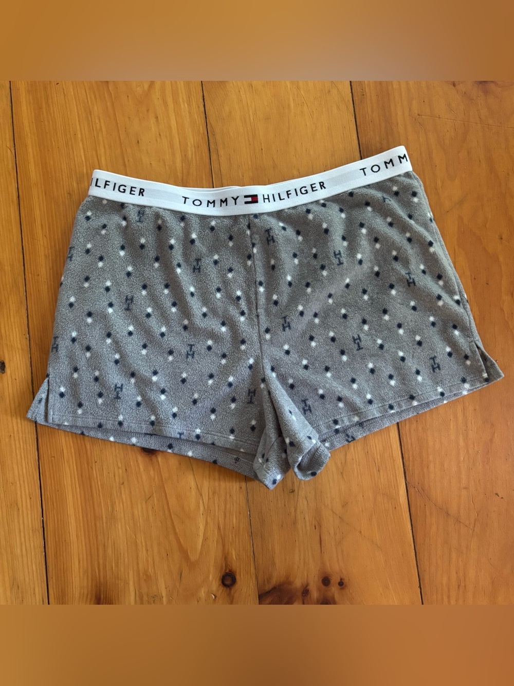 Tommy Hilfiger Gray Fleece Boxer Lounge Shorts Size Small